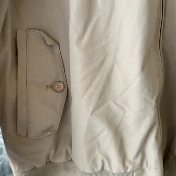 *VINTAGE* IZOD LACOSTE Plaid Lined Full Zip khaki Jacket - Size Large - Picture 4 of 10